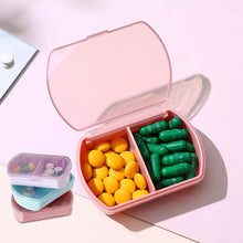 Load image into Gallery viewer, Mini 2 Grid Medicine Box with Detachable Cover Double Compartment Packaging Box Travel Portable Medicine Pill Box