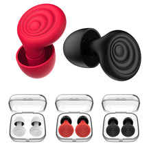 Load image into Gallery viewer, Soft Anti-noise Acoustic Wave Silicone Earplugs Reusable Outdoor Travel Noise Reduction Sound Insulation During Sleep Earplugs