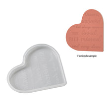 Load image into Gallery viewer, Love Heart DIY Crystal Epoxy Resin Mold Craft Heart Decorative Ornament with Love Sentences Silicone Mould Home Decor