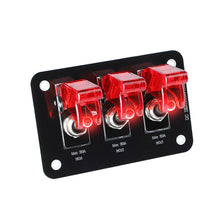 Load image into Gallery viewer, Car 3 Gang Heavy Duty Rocker Toggle Switch Panel QC3.0 USB 36W Dual QC 12V 20A Cover ON/Off 2Pin Automotive Marine Boat RV Camper