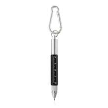 Load image into Gallery viewer, 6 in 1 Metal Pen Tool with Hook Multifunctional Screw Bits Scale Ruler Ballpoint Pen Outdoor Portable Alloy Pen Tools