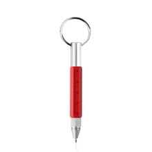 Load image into Gallery viewer, 6 in 1 Metal Pen Tool with Hook Multifunctional Screw Bits Scale Ruler Ballpoint Pen Outdoor Portable Alloy Pen Tools