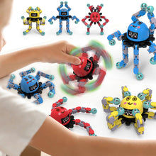 Load image into Gallery viewer, Antistress Finger Spinner Fingertip Spinner Stress Relief Toy Transformable Toy for Adults Children Kids Relieve Stress Gift Face Change Finger Spinner Toy