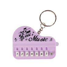 Load image into Gallery viewer, Mini Electronic Piano with Light Training Finger Piano Keychain Keyboard Piano Keyring Portable Musical Instrument Toy Key Ring