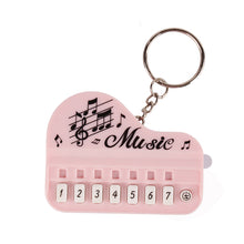 Load image into Gallery viewer, Mini Electronic Piano with Light Training Finger Piano Keychain Keyboard Piano Keyring Portable Musical Instrument Toy Key Ring