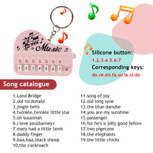 Load image into Gallery viewer, Mini Electronic Piano with Light Training Finger Piano Keychain Keyboard Piano Keyring Portable Musical Instrument Toy Key Ring