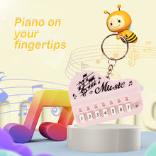 Load image into Gallery viewer, Mini Electronic Piano with Light Training Finger Piano Keychain Keyboard Piano Keyring Portable Musical Instrument Toy Key Ring