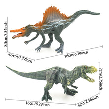Load image into Gallery viewer, 2/4pcs Solid Dinosaur Model Set Kids Tyrannosaurus Triceratops Dino Toys Jurassic World Dinosaur Collection Gifts Children Dinosaur Cognition Models