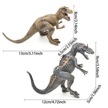 Load image into Gallery viewer, 2/4pcs Solid Dinosaur Model Set Kids Tyrannosaurus Triceratops Dino Toys Jurassic World Dinosaur Collection Gifts Children Dinosaur Cognition Models