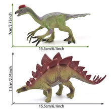 Load image into Gallery viewer, 2/4pcs Solid Dinosaur Model Set Kids Tyrannosaurus Triceratops Dino Toys Jurassic World Dinosaur Collection Gifts Children Dinosaur Cognition Models