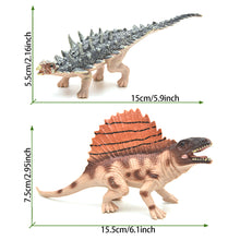 Load image into Gallery viewer, 2/4pcs Solid Dinosaur Model Set Kids Tyrannosaurus Triceratops Dino Toys Jurassic World Dinosaur Collection Gifts Children Dinosaur Cognition Models