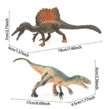 Load image into Gallery viewer, 2/4pcs Solid Dinosaur Model Set Kids Tyrannosaurus Triceratops Dino Toys Jurassic World Dinosaur Collection Gifts Children Dinosaur Cognition Models