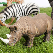 Load image into Gallery viewer, Simulation Wild Animal Model Africa Animal Elephant Lion Giraffe Bear Action Figures Wildlife Hippo Zebra Crocodile Figurines Kids Eductional Toy Gifts