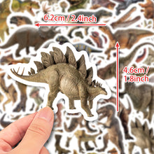 Load image into Gallery viewer, 50pcs Vintage Dinosaur Sticker Kids Sticker Gifts Waterproof Waterbottle Stickers DIY Reusable Jurassic Dinosaur Stickers