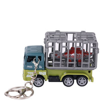 Load image into Gallery viewer, Alloy Dinosaur Car Toy Pull Back Cars Dino Truck Keyring Simulation Dinosaur Model Engineering Car Toy Key Chain Mini Dinosaur Toys for Kids Birthday Christmas Gifts