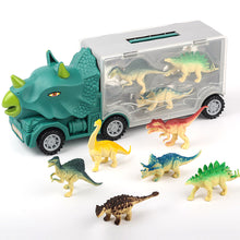 Load image into Gallery viewer, Dinosaur Transport Truck Vehicles Toy Dino Container Storage Car Model Kids Boys Children Birthday Christmas Gifts