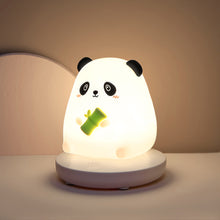 Load image into Gallery viewer, Rechargeable LED Night Light Kids Cute Panda Rabbit Silicone Lamp Touch Sensor Soft Light LED Lamp Children Night Accompany Lamp Birthday Christmas Gifts