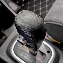Load image into Gallery viewer, Car Leather Gear Shift Knob Cover Gear Shift Cover Gear Knob Protection For Nissan Tiida Livina Sentra Sylphy Bluebird 2006-2010