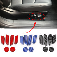 Load image into Gallery viewer, 6Pcs Car Interior Seat Adjustment Button Cover Protector Decoration Trim Sticker Accessories For Tesla Model 3 Y 2016 - 2023
