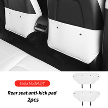 Load image into Gallery viewer, 2Pcs Car Interior Seat Back Anti Kick Pad Protector Child Anti Dirty Leather Styling Accessories Decoration For Tesla Model 3 model Y