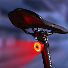Load image into Gallery viewer, 1PC Mountain Bike Round Aluminum Shell Taillight Bright USB Charging Waterproof LED Intelligent Sensing Safety Warning Light Riding Equipment