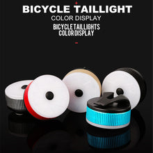 Load image into Gallery viewer, 1PC Mountain Bike Round Aluminum Shell Taillight Bright USB Charging Waterproof LED Intelligent Sensing Safety Warning Light Riding Equipment