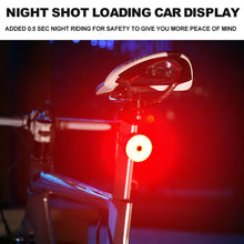 Load image into Gallery viewer, 1PC Mountain Bike Round Aluminum Shell Taillight Bright USB Charging Waterproof LED Intelligent Sensing Safety Warning Light Riding Equipment