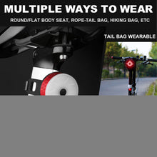 Load image into Gallery viewer, 1PC Mountain Bike Round Aluminum Shell Taillight Bright USB Charging Waterproof LED Intelligent Sensing Safety Warning Light Riding Equipment