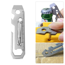 Load image into Gallery viewer, 7 In 1 Multifunctional Stainless Steel Tool Cassette Wrench Driver Bottle Opener Lightweight Portable Daily Maintenance Tool