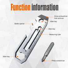 Load image into Gallery viewer, 7 In 1 Multifunctional Stainless Steel Tool Cassette Wrench Driver Bottle Opener Lightweight Portable Daily Maintenance Tool