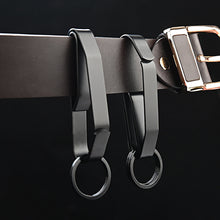 Load image into Gallery viewer, 1PC Stainless Steel Men Waist Hanging Car Key Chain Large Size Belt Buckle Outdoor Tactical Buckle