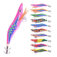 Load image into Gallery viewer, 1PC 14CM/20G Long Cast noctilucence Wood Shrimp Bait Ice Silk Shrimp Hard Bait Double Squid Hook Road Bait 3.5#