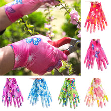 Load image into Gallery viewer, 1Pair PU Color Coated Palm Protective Gloves Thin Nylon Anti-Slip Wear-Resistant Gloves Planting Garden Cleaning Family Labor Protection Equipment