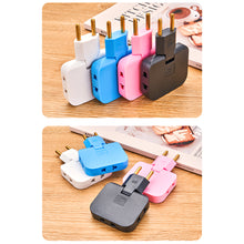 Load image into Gallery viewer, EU Plug 3 AC Outlet Power Strip Multiprise 1 Convert 3 Extension Electrical Socket 180° Rotating Fulfillment Socket AC Adapter