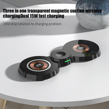 Load image into Gallery viewer, 3IN1 Magnetic Wireless Charger for Iphone XS XR 12 13 14 Pro Max Double 15W Fast Induction Charger for Apple Watch Airpods Pro