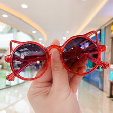 Load image into Gallery viewer, Cute Cat Shape Children Sunglasses Girls Boys Cute Cartoon Sunglasses Kids Outdoor Sun Protection Sunglasses Lovely Vintage Glasses