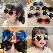 Load image into Gallery viewer, Cute Cat Shape Children Sunglasses Girls Boys Cute Cartoon Sunglasses Kids Outdoor Sun Protection Sunglasses Lovely Vintage Glasses