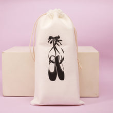 Load image into Gallery viewer, 13X27CM Large Capacity Children's Ballet Shoes Storage Bag Double Drawstring Mobile Phone Dance Supplies Portable Storage Package Flannel Gift Bag