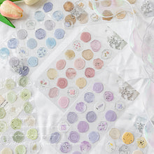 Load image into Gallery viewer, 18Pcs Aesthetic Journal Envelope Decoration Sealing Sticker Creative DIY Cute Fire Paint Stamp Stickers Kawaii Stationery