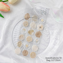 Load image into Gallery viewer, 18Pcs Aesthetic Journal Envelope Decoration Sealing Sticker Creative DIY Cute Fire Paint Stamp Stickers Kawaii Stationery