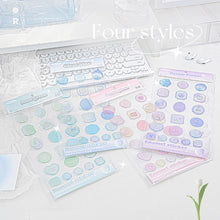 Load image into Gallery viewer, 18Pcs Aesthetic Journal Envelope Decoration Sealing Sticker Creative DIY Cute Fire Paint Stamp Stickers Kawaii Stationery