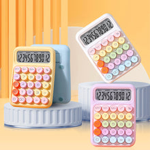 Load image into Gallery viewer, 12 Digits Candy Style of Calculator Large Display Mechanical Round Button Study Student Office Fashion Stationery