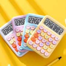 Load image into Gallery viewer, 12 Digits Candy Style of Calculator Large Display Mechanical Round Button Study Student Office Fashion Stationery