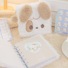 Load image into Gallery viewer, Cute Plush Notebook For Girls Furry Cats Notebook Loose-leaf Binder Daily Planner Journal Book Note Pad Stationery