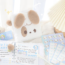 Load image into Gallery viewer, Cute Plush Notebook For Girls Furry Cats Notebook Loose-leaf Binder Daily Planner Journal Book Note Pad Stationery