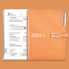 Load image into Gallery viewer, 2024 A6 Planner Notebook Diary Weekly Planner Agenda Goal Habit Schedules Journal Notebooks Stationery Office School Supplies