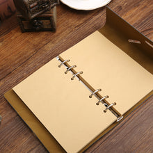 Load image into Gallery viewer, A5 PU Leather Kraft Paper Cover Diary Notebook Vintage Cover Traveler Album For Students Office School Supplies