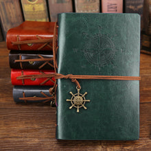 Load image into Gallery viewer, A7 PU Leather Kraft Paper Cover Diary Notebook Vintage Cover Traveler Album For Students Office School Supplies