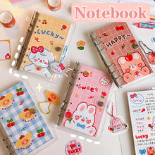 Load image into Gallery viewer, A6 Korean Kawaii Journal Notebook Loose-leaf Binder Bear Planner For Students Office School Supplies Notepad Stationery