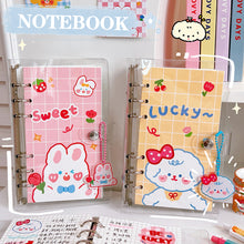 Load image into Gallery viewer, A6 Korean Kawaii Journal Notebook Loose-leaf Binder Bear Planner For Students Office School Supplies Notepad Stationery